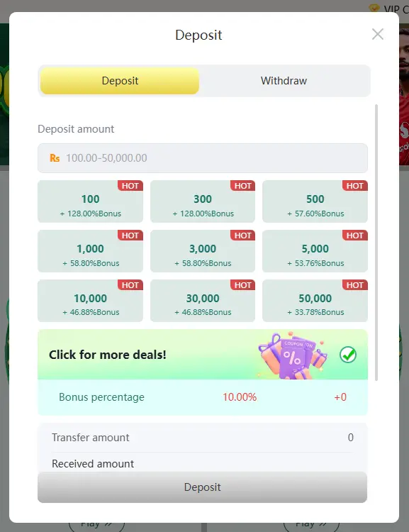 Deposit Money