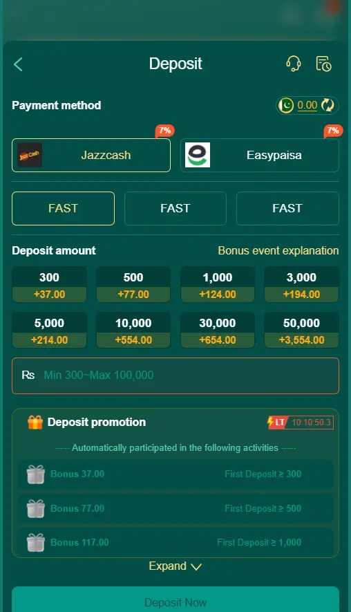 Deposit Process of Sk-Ep999 online Apk