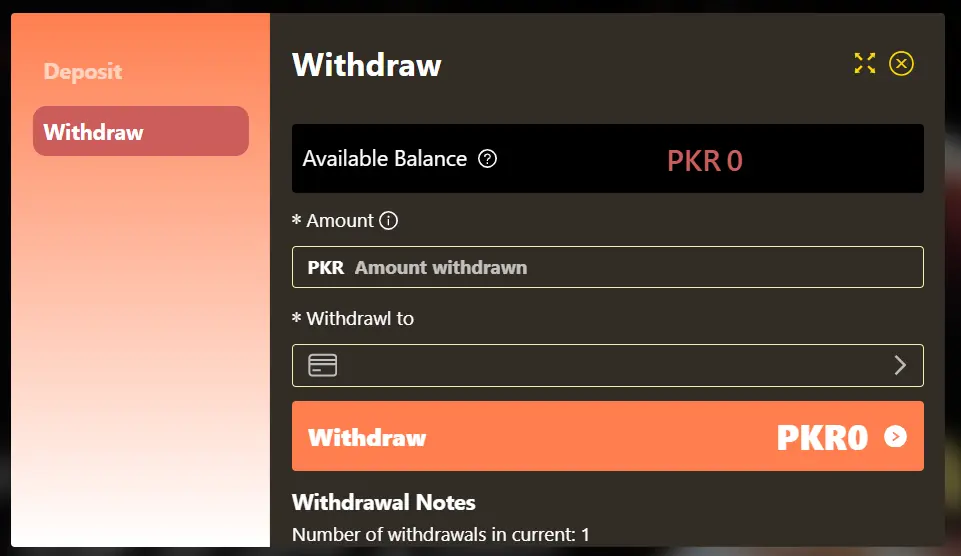 Withdrawal Process