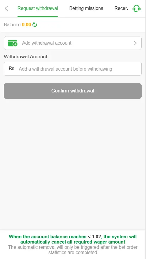 Withdrawal Method